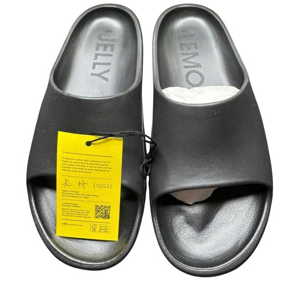 New With Box Lemon Jelly Sandals Azalea Women's 6.5-7M EU37 Black Slide - Picture 3 of 11